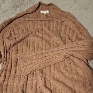 Blu Pepper Speckled Brown Cowl Neck Sweater